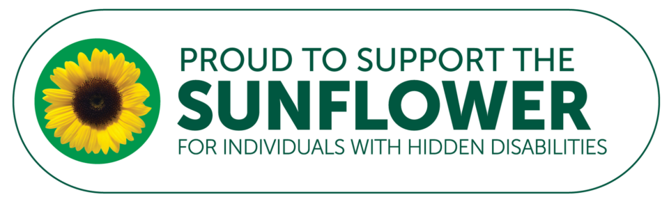 Proud to support the Sunflower for individuals with hidden disabilities