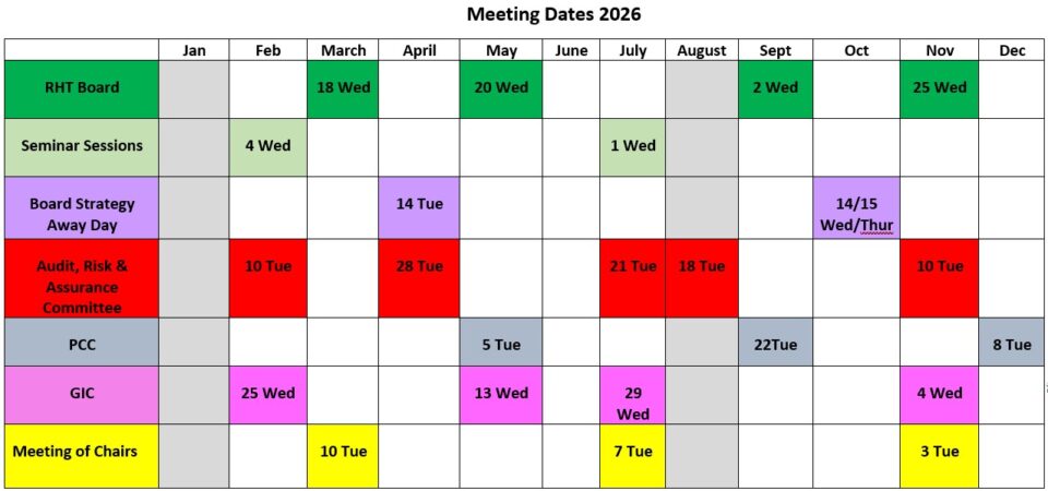 Meeting dates 2026